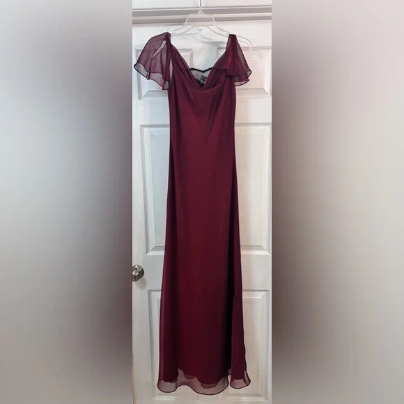 Betsy & Adam Burgundy Maxi Dress - Picture 1 of 3
